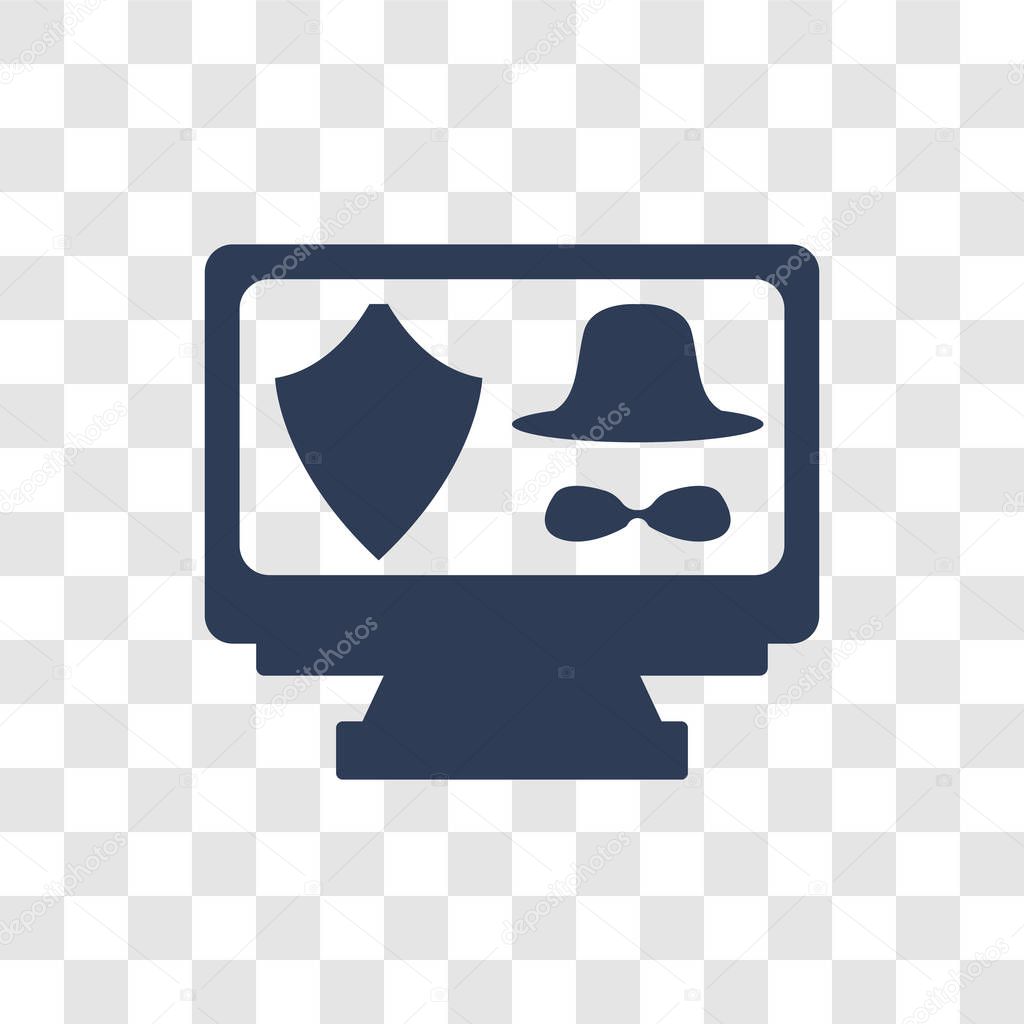 Cyber security icon. Trendy Cyber security logo concept on transparent background from Internet Security and Networking collection