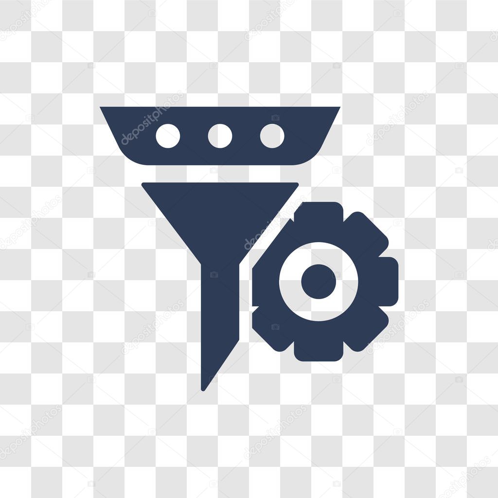 Network Funnel icon. Trendy network Funnel logo concept on transparent background from Internet Security and Networking collection