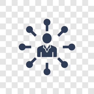 Simge bağlı. Trendy bağlı kuruluş logosu kavramı koleksiyonu pazarlama dan şeffaf arka plan üzerinde