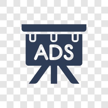 Billboard simgesi. Trendy Billboard logo kavramı koleksiyonu pazarlama dan şeffaf arka plan üzerinde