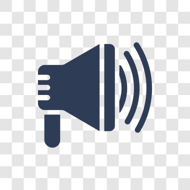 Hoparlör simgesi. Trendy hoparlör logo kavramı koleksiyonu pazarlama dan şeffaf arka plan üzerinde