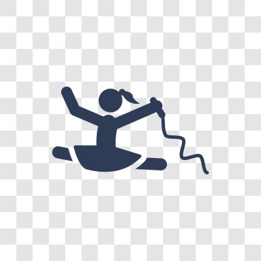 Artistik jimnastik simgesi. Trendy artistik jimnastik logo kavramı spor koleksiyonundan şeffaf arka plan üzerinde