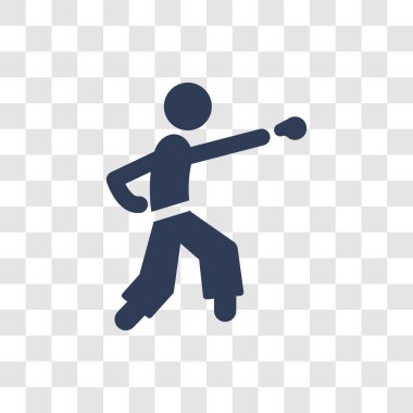 Aikido simgesi. Trendy aikido logo kavramı spor koleksiyonundan şeffaf arka plan üzerinde