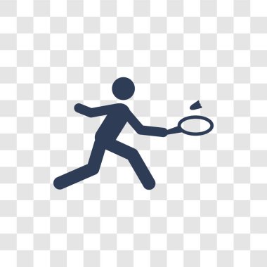 Badminton simgesi. Trendy Badminton logo kavramı spor koleksiyonundan şeffaf arka plan üzerinde