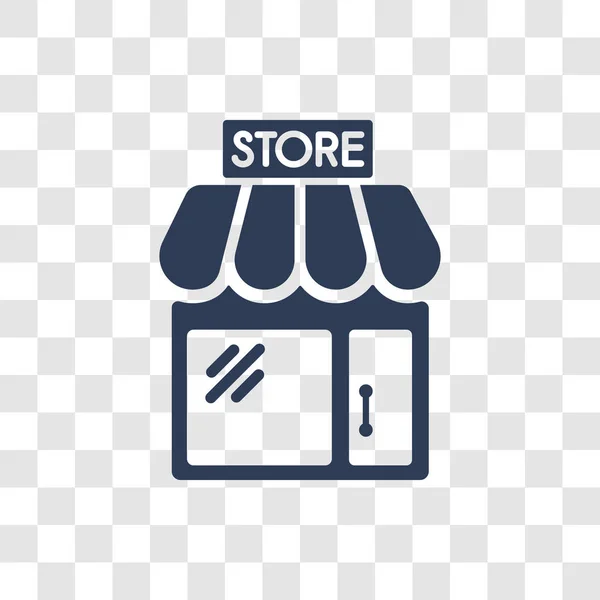 Ladensymbol Trendiges Store Logo Konzept Auf Transparentem Hintergrund Aus Marketing — Stockvektor