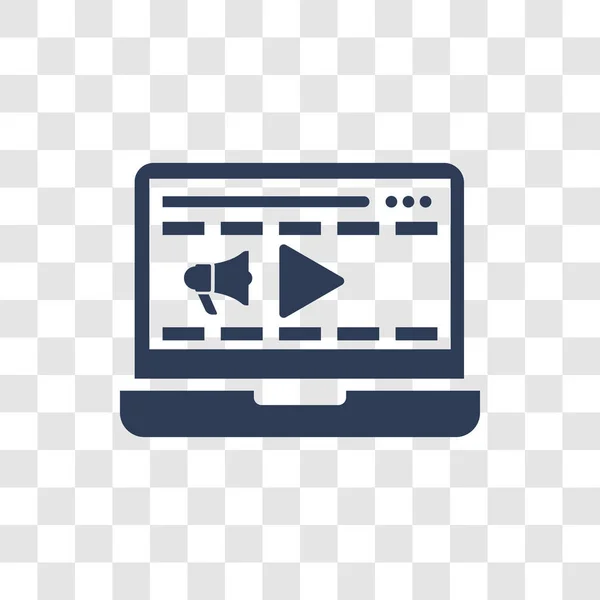 Video Marketing Ikone Trendiges Video Marketing Logo Konzept Auf Transparentem — Stockvektor