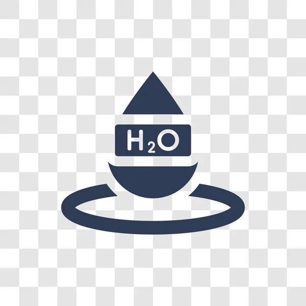 H2O Ikonra Trendi H2O Logo Fogalom Átlátszó Háttér Tudományos Gyűjtemény — Stock Vector