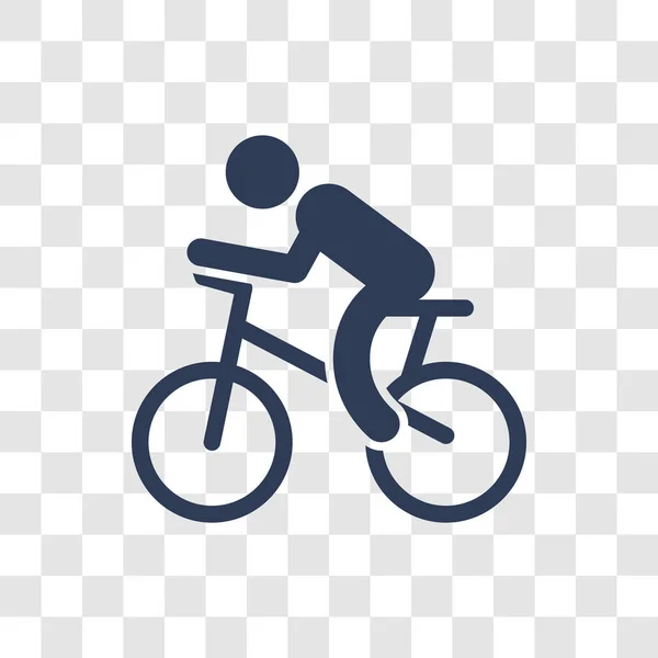 Icono Del Ciclismo Concepto Logotipo Trendy Cycling Sobre Fondo Transparente — Vector de stock