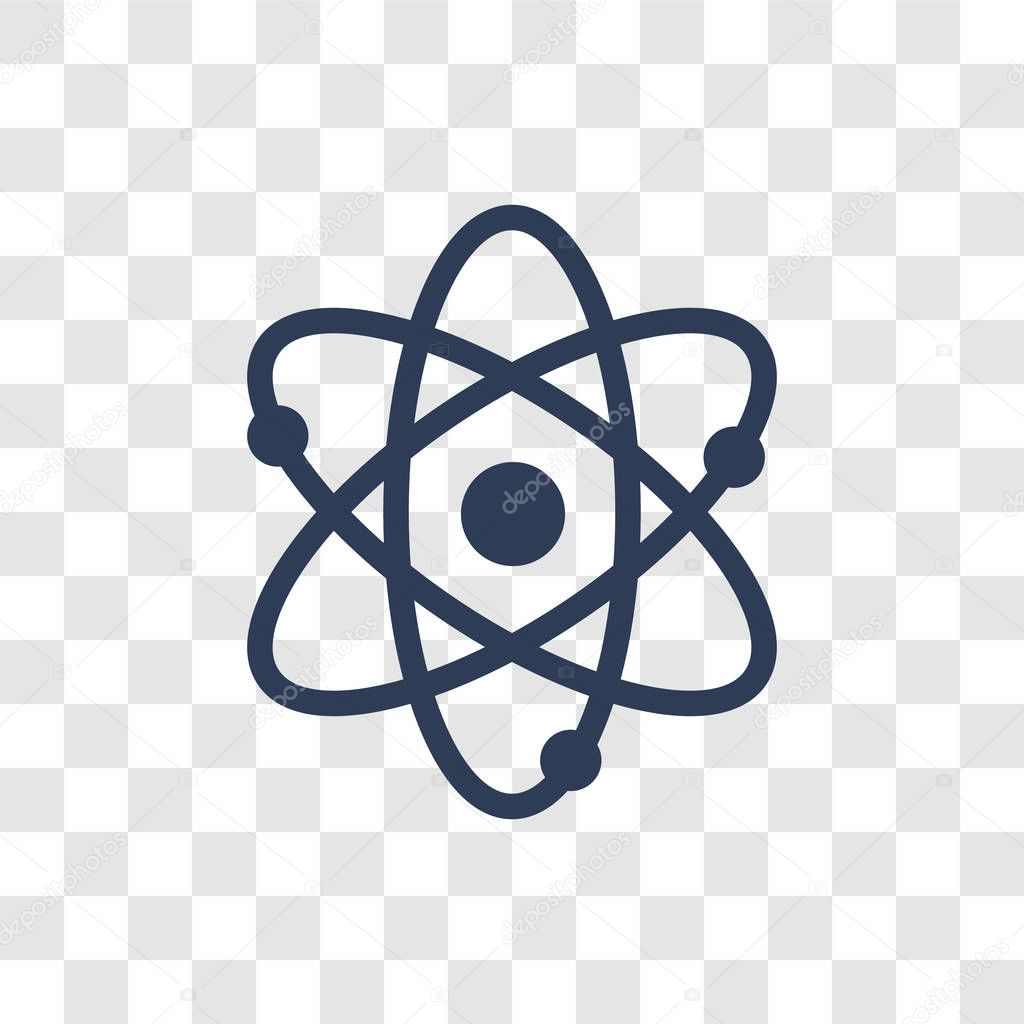 Atom icon. Trendy Atom logo concept on transparent background from Science collection