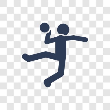 hentbol simgesi. Trendy hentbol logo kavramı spor koleksiyonundan şeffaf arka plan üzerinde