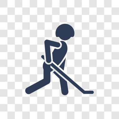 Hokey simgesi. Trendy hokey logo kavramı spor koleksiyonundan şeffaf arka plan üzerinde