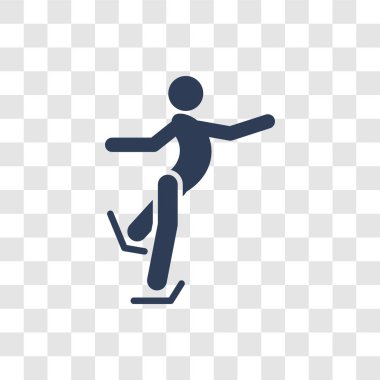 Buz pateni simgesi. Trendy buz pateni logo kavramı spor koleksiyonundan şeffaf arka plan üzerinde