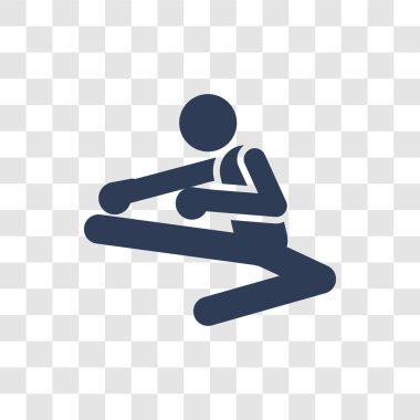 kickboks simgesi. Trendy kickboks logo kavramı spor koleksiyonundan şeffaf arka plan üzerinde