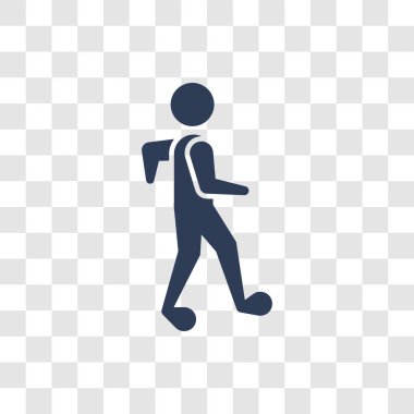 yürüyüş simgesi. Trendy yürüyüş logo kavramı spor koleksiyonundan şeffaf arka plan üzerinde