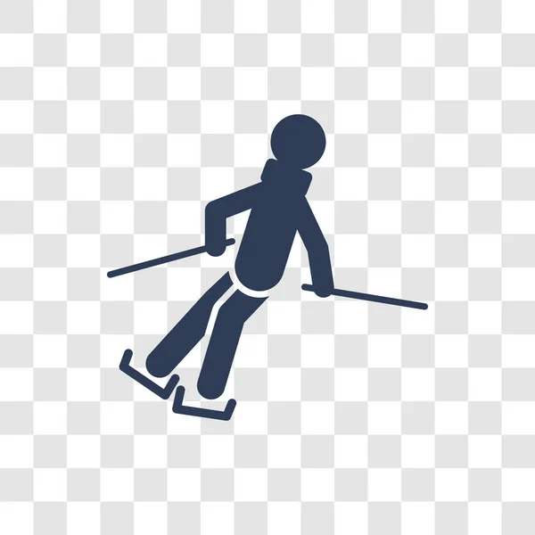 Ícone Esqui Conceito Logotipo Esqui Moda Fundo Transparente Coleção Sport — Vetor de Stock