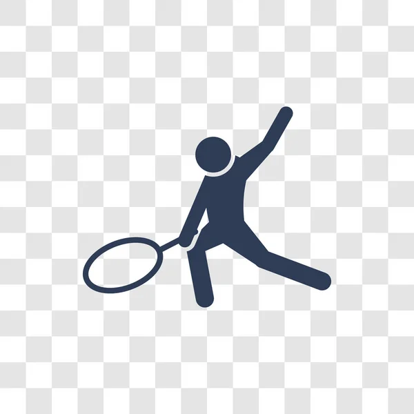 Tennis Pictogram Trendy Tennis Logo Concept Transparante Achtergrond Van Sport — Stockvector