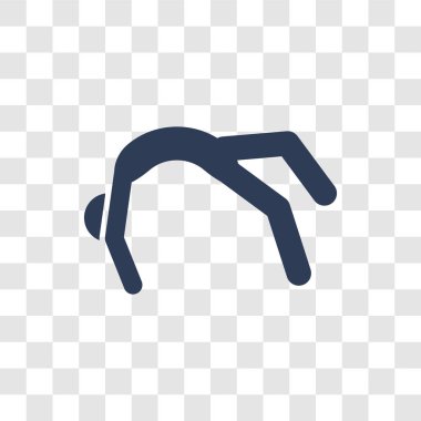 Eskitme simgesi. Trendy tumbling logo kavramı spor koleksiyonundan şeffaf arka plan üzerinde