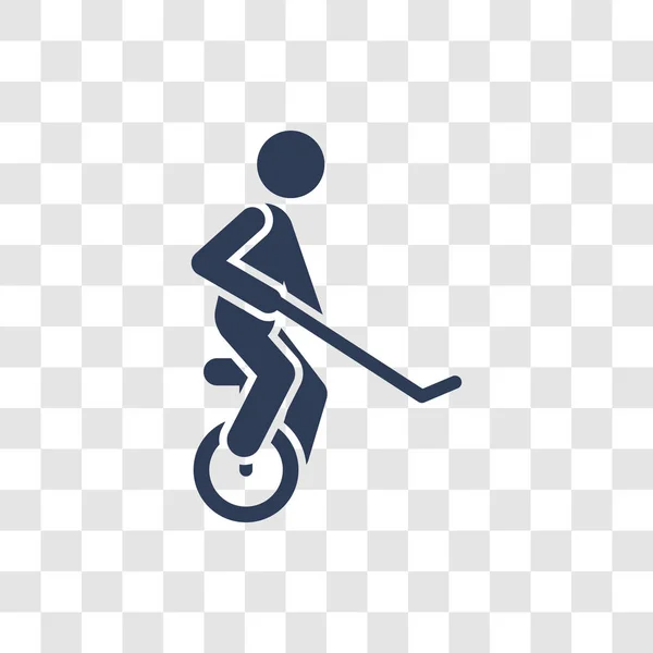 Unicycling Hokej Ikona Modny Unicycling Koncepcja Logo Hokej Przezroczystym Tle — Wektor stockowy