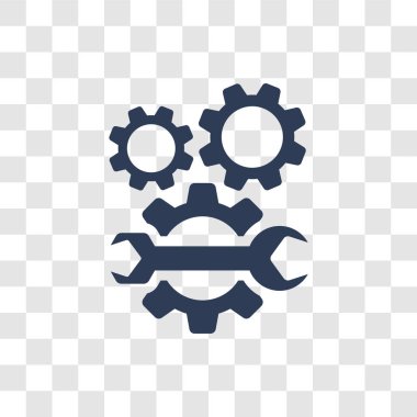 Teknik destek simgesi. Modaya uygun teknik destek logo kavramı koleksiyonu barındıran web üzerinden saydam arka plan üzerinde