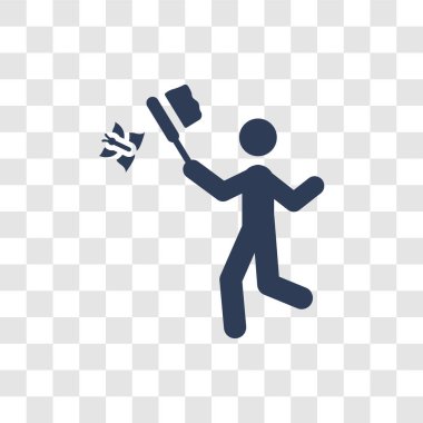 Kelebek catcher simge. Trendy kelebek avcısı logo kavramı etkinlik ve Hobiler koleksiyon şeffaf arka plan üzerinde