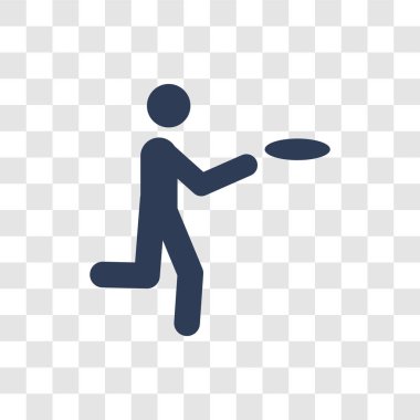 Frizbi simgesi. Trendy frizbi logo kavramı etkinlik ve Hobiler koleksiyon şeffaf arka plan üzerinde