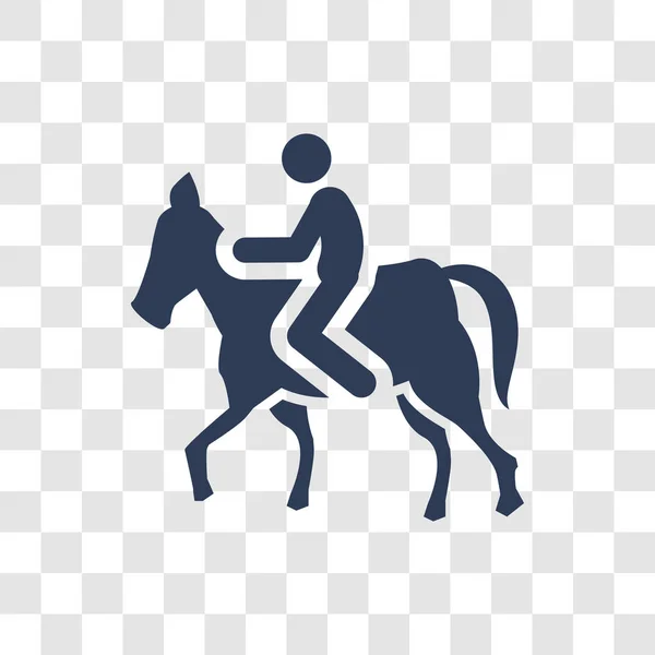Horse Riding Icon Trendy Horse Riding Logo Concept Transparent Background — Stock Vector
