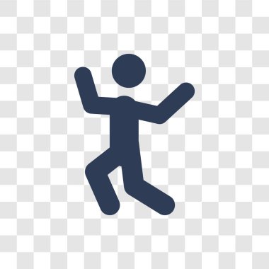 Simge atlama. Trendy atlama logo kavramı etkinlik ve Hobiler koleksiyon şeffaf arka plan üzerinde