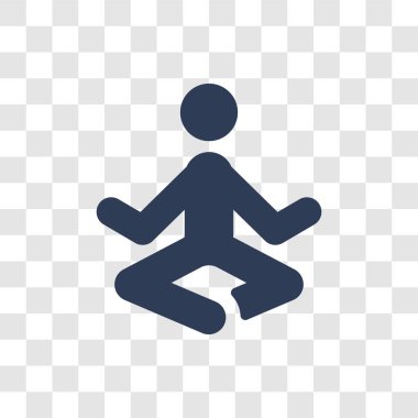 Simge meditasyon. Trendy meditasyon logo kavramı etkinlik ve Hobiler koleksiyon şeffaf arka plan üzerinde
