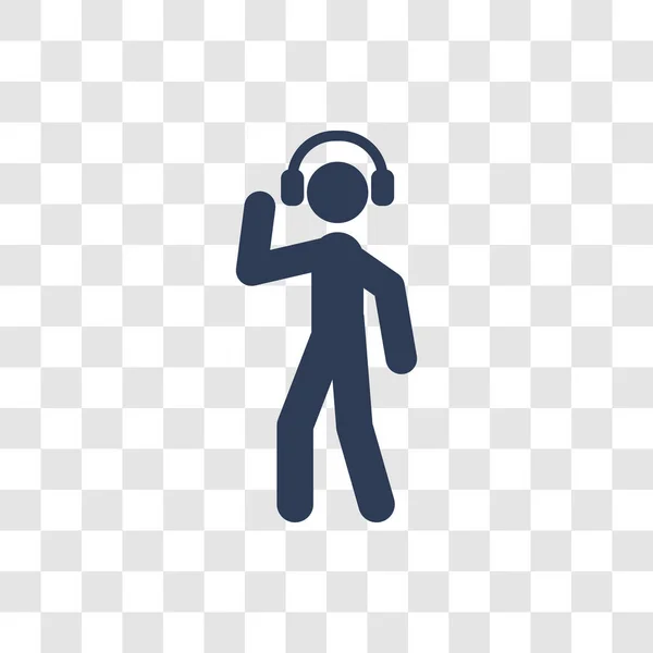 Musik Ikone Zuhören Trendiges Hörmusik Logo Konzept Auf Transparentem Hintergrund — Stockvektor