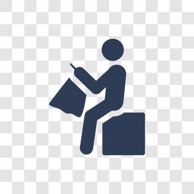 Yorgan simgesi. Son moda yorgan logo kavramı etkinlik ve Hobiler koleksiyon şeffaf arka plan üzerinde