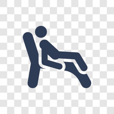 Simge dinlenme. Trendy Resting logo kavramı etkinlik ve Hobiler koleksiyon şeffaf arka plan üzerinde