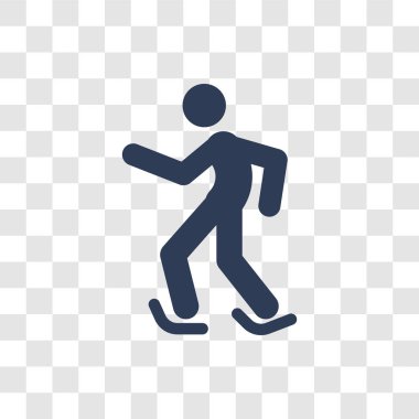 Buz pateni simgesi. Trendy patinaj logo kavramı etkinlik ve Hobiler koleksiyon şeffaf arka plan üzerinde