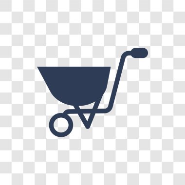 Barrow simgesi. Trendy Barrow logo kavramı Tarım Tarım ve Bahçe koleksiyonu şeffaf arka plan üzerinde