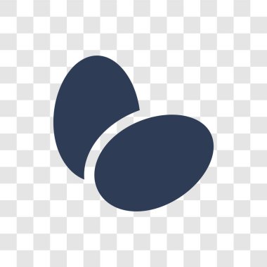 Yumurta simgesi. Trendy yumurta logo kavramı Tarım Tarım ve Bahçe koleksiyonu şeffaf arka plan üzerinde
