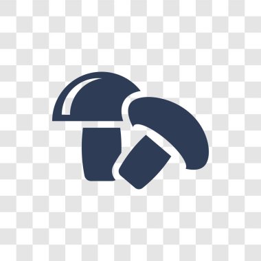 Mantar simgesi. Trendy mantar logo kavramı Tarım Tarım ve Bahçe koleksiyonu şeffaf arka plan üzerinde