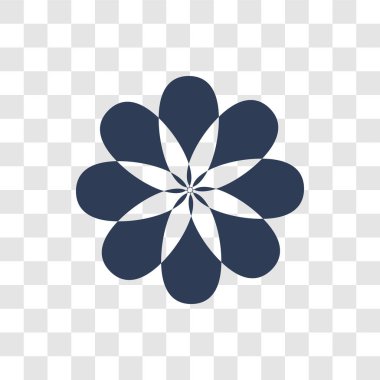 Bahar çiçek simgesi. Trendy bahar çiçek logo kavramı Tarım Tarım ve Bahçe koleksiyonu şeffaf arka plan üzerinde