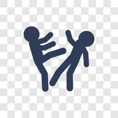 Saldırı simgesi. Trendy saldırı logo kavramı ordu ve savaş koleksiyonundan şeffaf arka plan üzerinde