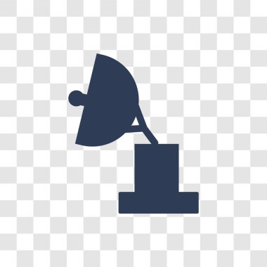 Askeri Radar simgesi. Trendy askeri Radar logo kavramı ordu ve savaş koleksiyonundan şeffaf arka plan üzerinde