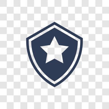 Kalkan kutsal kişilerin resmi. Trendy kalkan logo kavramı ordu ve savaş koleksiyonundan şeffaf arka plan üzerinde