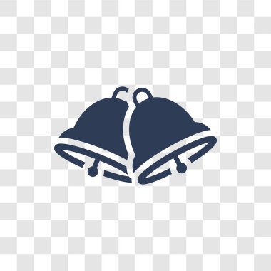 Çan simgesi. Trendy çan logosu kavramı Noel koleksiyonundan şeffaf arka plan üzerinde