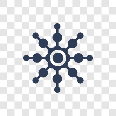 Noel kar tanesi simgesi. Trendy Noel kar tanesi logo kavramı Noel koleksiyonundan şeffaf arka plan üzerinde