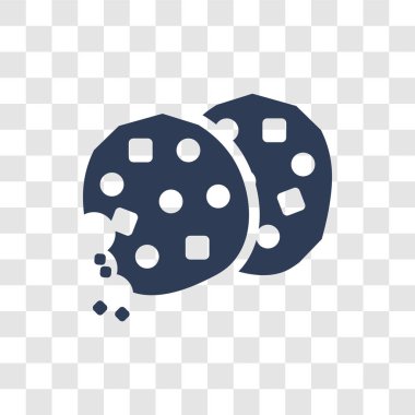 Tanımlama bilgisi simgesi. Trendy çerez logo kavramı Noel koleksiyonundan şeffaf arka plan üzerinde