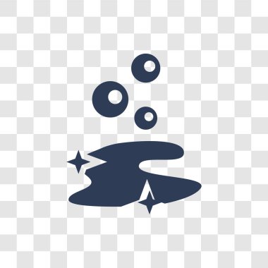 Kabarcıklar simgesi. Trendy kabarcıklar logo kavramı üzerinden toplama temizlik şeffaf arka plan üzerinde