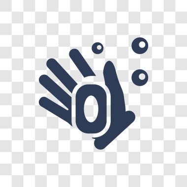 El sabunu simgesi. Son moda el sabun logo kavramı koleksiyonu temizlik üzerinden saydam arka plan üzerinde