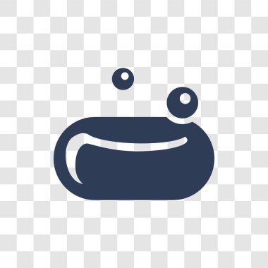 Sabun simgesi. Modaya uygun Soap logo kavramı koleksiyonu temizlik üzerinden saydam arka plan üzerinde