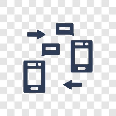 Sohbet simgesi. Trendy sohbet logo kavramı iletişim koleksiyonundan şeffaf arka plan üzerinde