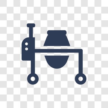 Beton Mikser simgesi. Trendy Beton Mikser logo kavramı inşaat koleksiyonundan şeffaf arka plan üzerinde