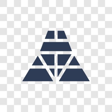 Kiriş simgesi. Trendy kiriş logo kavramı inşaat koleksiyonundan şeffaf arka plan üzerinde