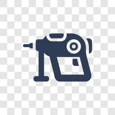 Çivi silah simgesi. Trendy çivi silah logo kavramı inşaat koleksiyonundan şeffaf arka plan üzerinde