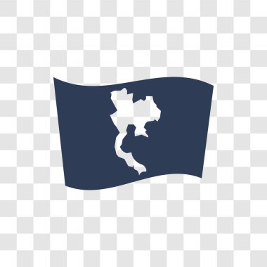 Tayland bayrağı simgesi. Trendy Tayland bayrağı logo kavramı ülke bayrakları Collection şeffaf arka plan üzerinde